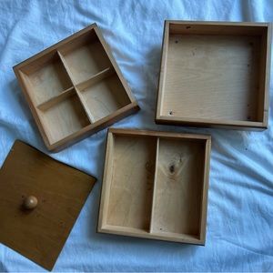 Woden Three Story Stackable Storage box